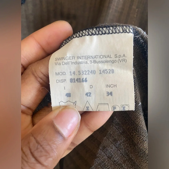 FENDI Vintage Brown Men’s Button Down Shirt Size Medium - Picture 9 of 11